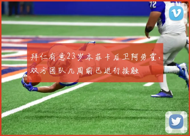 拜仁有意23岁本菲卡后卫阿劳霍，双方团队几周前已进行接触